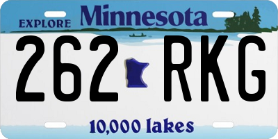 MN license plate 262RKG