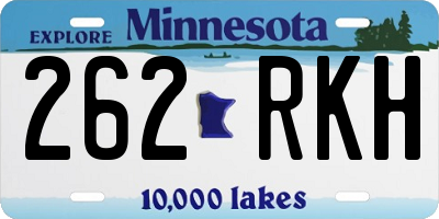 MN license plate 262RKH