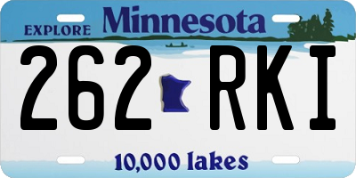MN license plate 262RKI