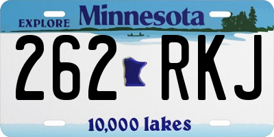 MN license plate 262RKJ