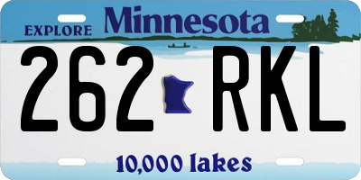 MN license plate 262RKL