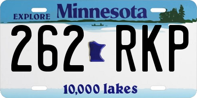 MN license plate 262RKP