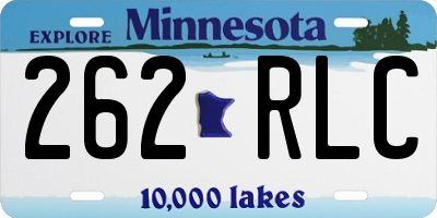 MN license plate 262RLC