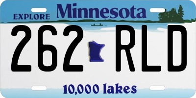 MN license plate 262RLD