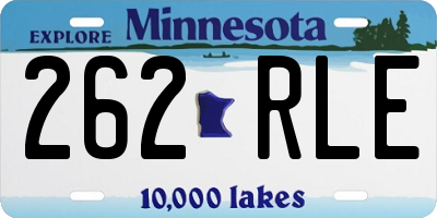 MN license plate 262RLE