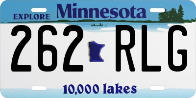 MN license plate 262RLG