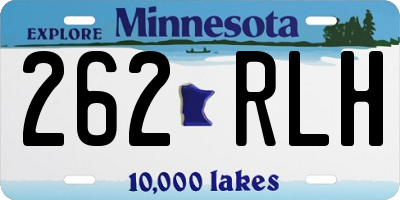 MN license plate 262RLH