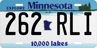 MN license plate 262RLI