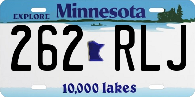MN license plate 262RLJ
