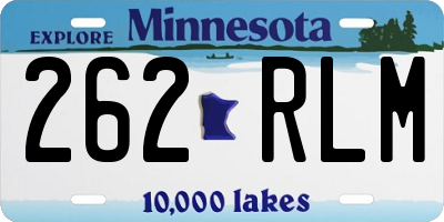 MN license plate 262RLM