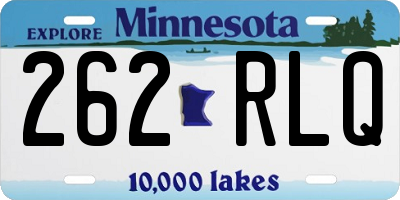 MN license plate 262RLQ