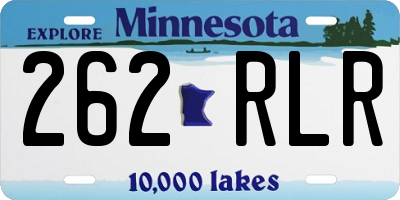 MN license plate 262RLR
