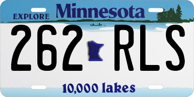 MN license plate 262RLS