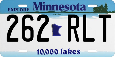MN license plate 262RLT
