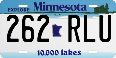 MN license plate 262RLU
