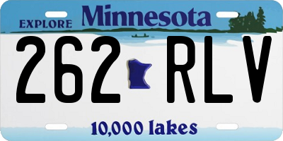 MN license plate 262RLV