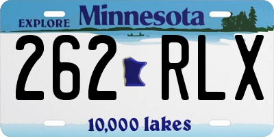 MN license plate 262RLX