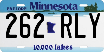 MN license plate 262RLY