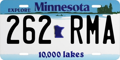 MN license plate 262RMA