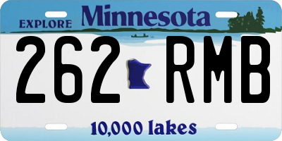 MN license plate 262RMB