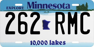 MN license plate 262RMC