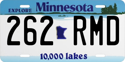 MN license plate 262RMD
