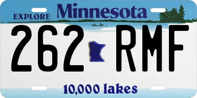 MN license plate 262RMF
