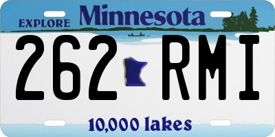 MN license plate 262RMI