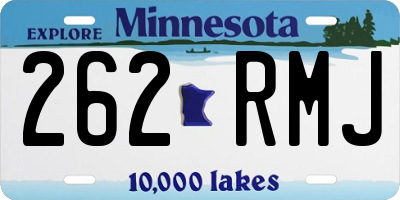MN license plate 262RMJ