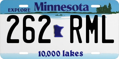 MN license plate 262RML