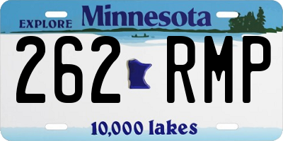 MN license plate 262RMP