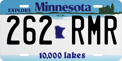 MN license plate 262RMR