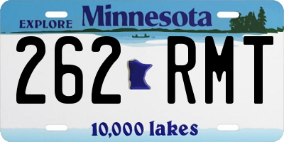 MN license plate 262RMT