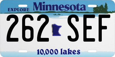 MN license plate 262SEF
