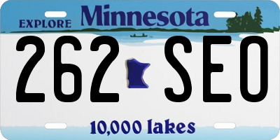 MN license plate 262SEO
