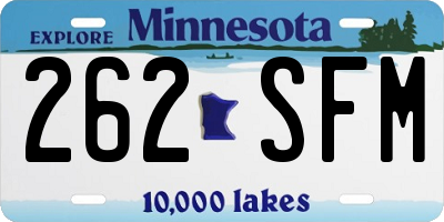 MN license plate 262SFM