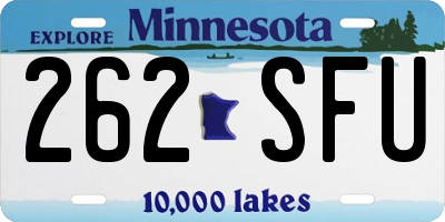 MN license plate 262SFU