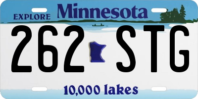 MN license plate 262STG