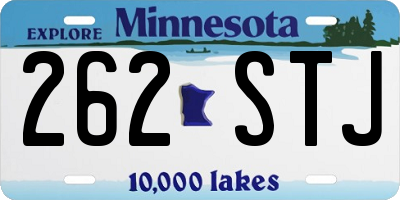 MN license plate 262STJ