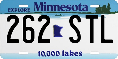 MN license plate 262STL