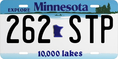 MN license plate 262STP