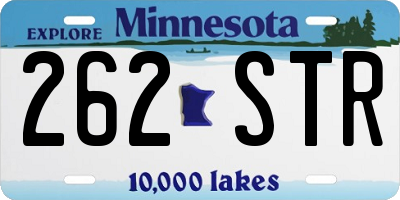MN license plate 262STR