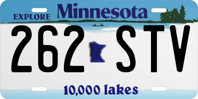MN license plate 262STV