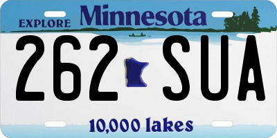 MN license plate 262SUA