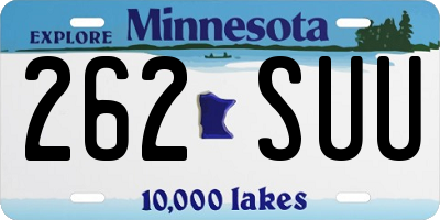 MN license plate 262SUU