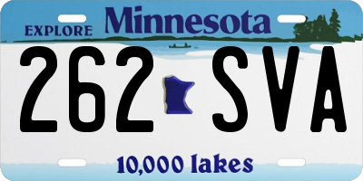 MN license plate 262SVA