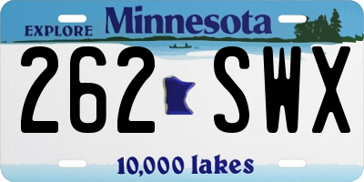 MN license plate 262SWX