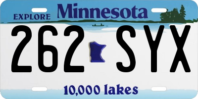 MN license plate 262SYX