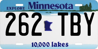 MN license plate 262TBY