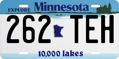 MN license plate 262TEH